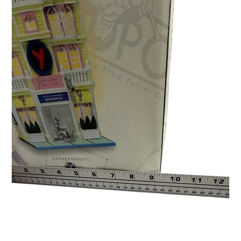 Dept 56 City Lights Monopoly Yorkshire Grand Hotel Boardwalk Building READ FLAWS